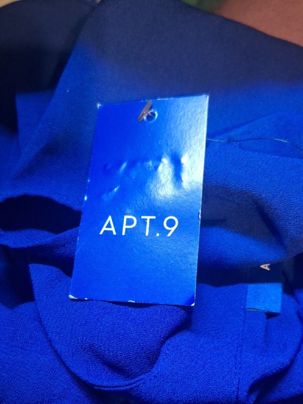 Apt. 9 Women's V-Neck Short Sleeve Tunic Dress - Royal Blue - Picture 5 of 5